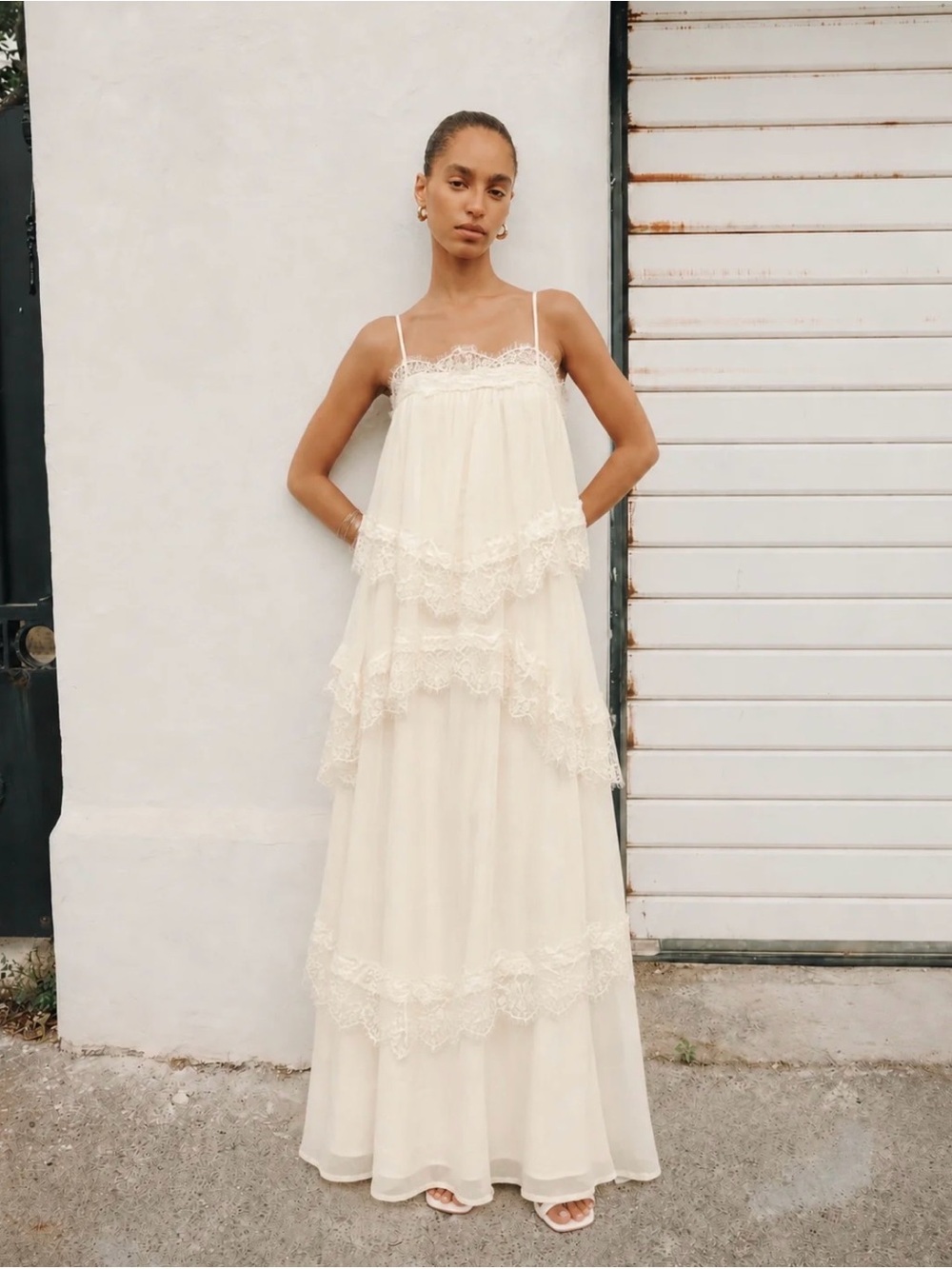 Joyce Lace Tiered Maxi Dress